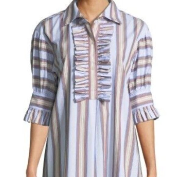 Tory Burch Tops - Tory Burch Ruffle Puff Sleeve Shirt - Size M
